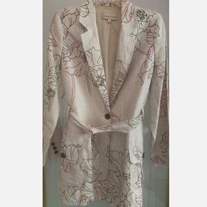 CARRIE HUTTON Linen Blazer